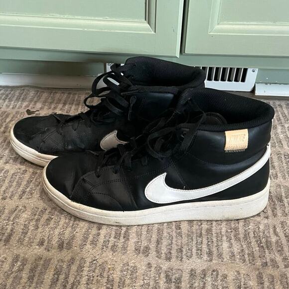 Nike Shoes - Nike Womens Court Royale 2 Mid Sneaker Shoes CT1725-001 Black/White Size 10.5
